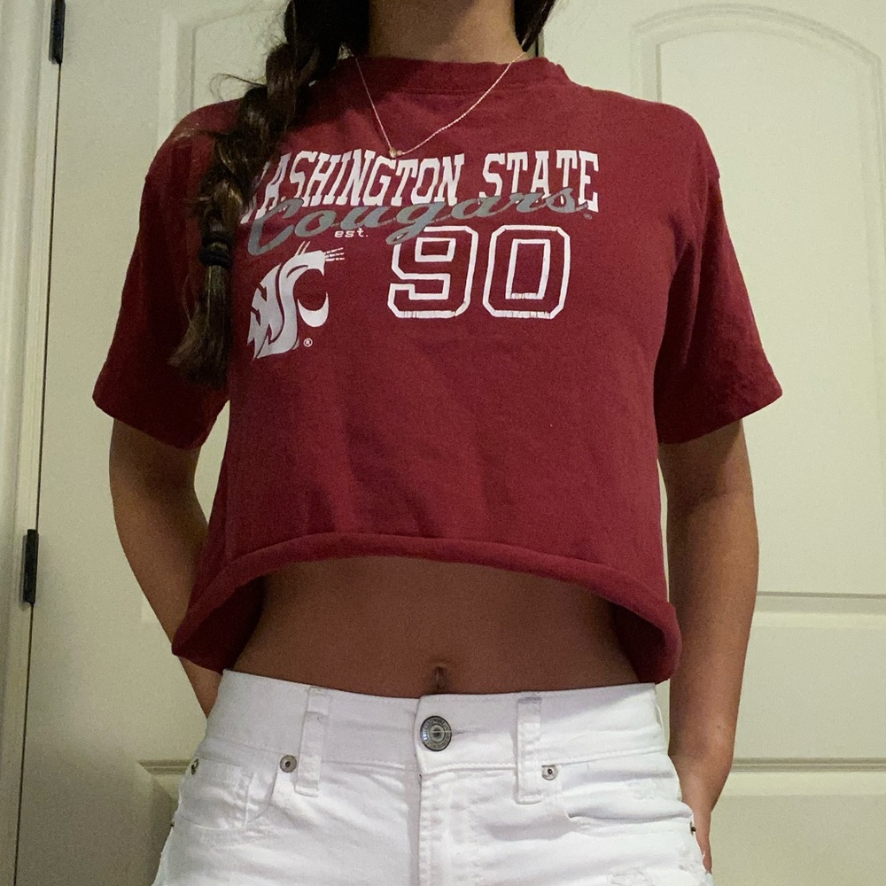 WSU cropped t shirt